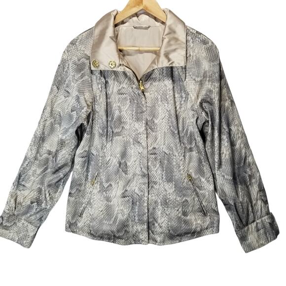 Zenergy by Chicos Bomber Jacket Womens Chicos Size 1 (Medium) - Picture 1 of 10